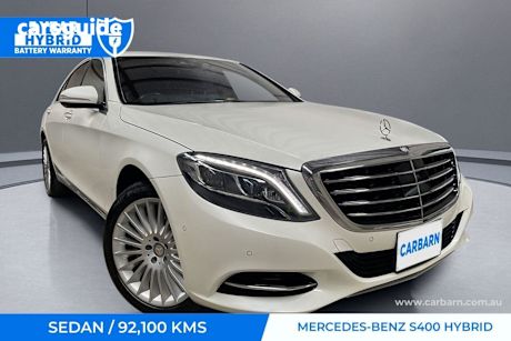 White 2013 Mercedes-Benz S-Class Sedan S400 HYBRID