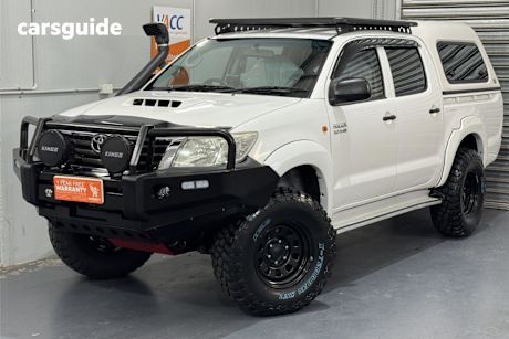 White 2013 Toyota Hilux Ute Tray SR 4X4