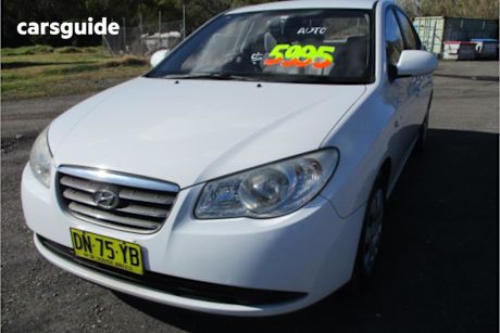White 2007 Hyundai Elantra Sedan Sx