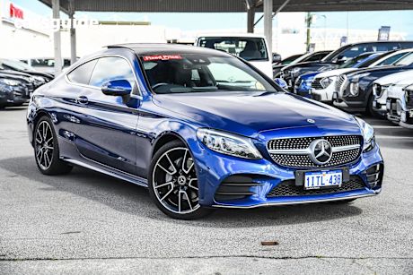 Blue 2019 Mercedes-Benz C200 Coupe Eq (Hybrid)