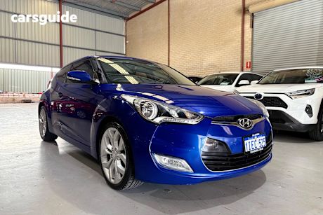 Blue 2012 Hyundai Veloster Coupe FS