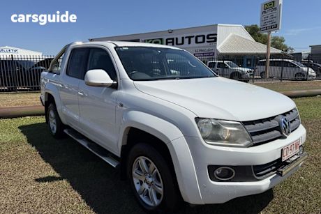 White 2013 Volkswagen Amarok Dual Cab Utility Tdi420 Highline (4X4)