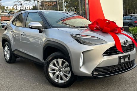 Silver 2025 Toyota Yaris Cross SUV GXL F