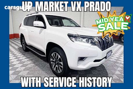 White 2022 Toyota Landcruiser Prado Wagon Vx Flat Tailgate