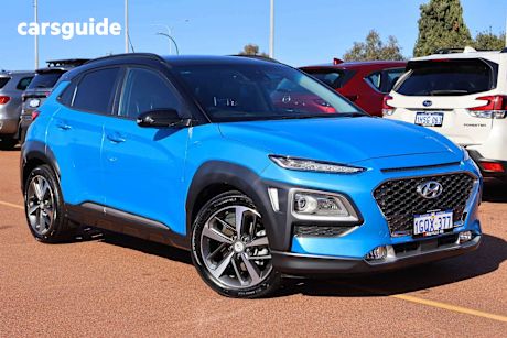 Blue 2018 Hyundai Kona SUV HIGHLANDER 4X4