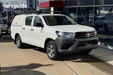 White 2018 Toyota Hilux Double Cab Pick Up Workmate