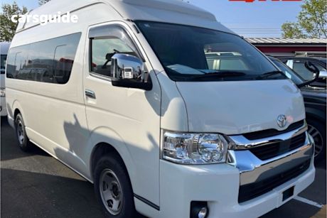 White 2020 Toyota HiAce Commercial FITTED CAMPER, EXTENDED ROOF, W/ FIAMMA AWNING TENT