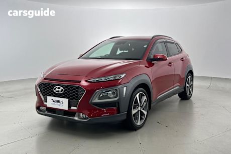 Red 2019 Hyundai Kona SUV HIGHLANDER 4X4
