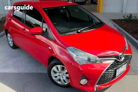 Red 2014 Toyota Yaris Hatch SX F