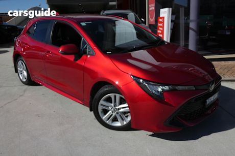 Red 2021 Toyota Corolla Hatchback Sx