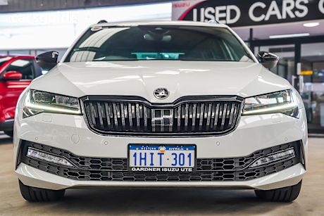 White 2021 Skoda Superb Wagon 206 Tsi Sportline