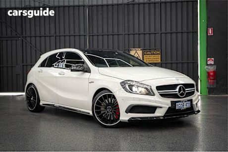 White 2015 Mercedes-Benz A-CLASS Hatch A45 AMG 4WD