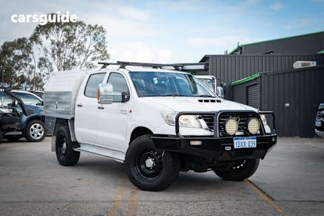 White 2012 Toyota Hilux Ute Tray SR 4X4