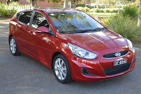 Red 2018 Hyundai Accent Hatch SPORT F