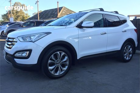 White 2013 Hyundai Santa FE Wagon Highlander Crdi (4X4)