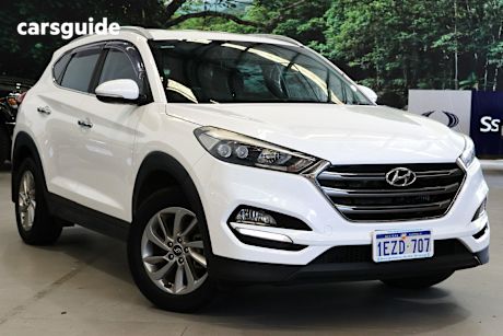 White 2015 Hyundai Tucson Wagon Elite (Awd)