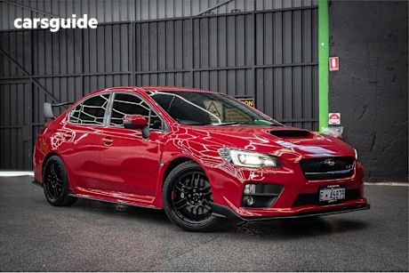 Red 2014 Subaru WRX Sedan STI PREMIUM 4WD