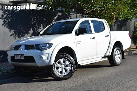 White 2012 Mitsubishi Triton Double Cab Utility Gl-R (4X4)