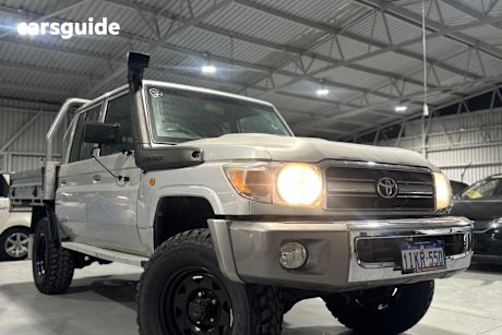 White 2017 Toyota Landcruiser Double Cab Chassis Workmate (4X4)