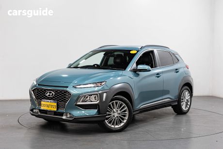 Blue 2019 Hyundai Kona Wagon Elite (Fwd)