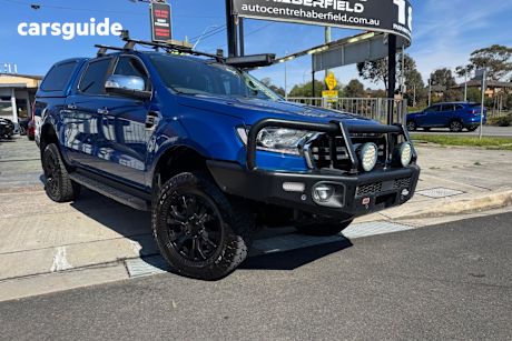 Blue 2019 Ford Ranger Ute Tray XLT 4X4