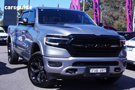 Silver 2022 Ram 1500 Crew Cab Utility Limited Rambox (Hybrid)