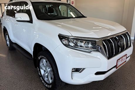 White 2021 Toyota Landcruiser Prado Wagon Gxl Flat Tailgate