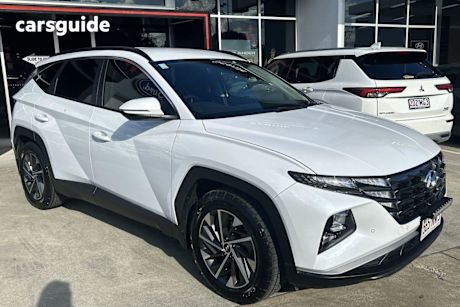 White 2021 Hyundai Tucson Wagon Elite (Awd)