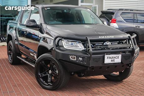 Black 2021 Volkswagen Amarok Dual Cab Utility Tdi580 W580S 4Motion