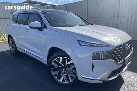 White 2022 Hyundai Santa FE Wagon Highlander Crdi (Awd)