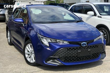 Blue 2024 Toyota Corolla Hatchback Ascent Sport Hybrid