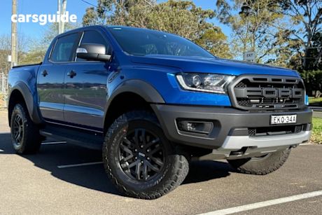 Blue 2019 Ford Ranger Ute Tray RAPTOR 4X4
