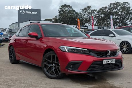 Red 2022 Honda Civic Hatchback Vti-Lx