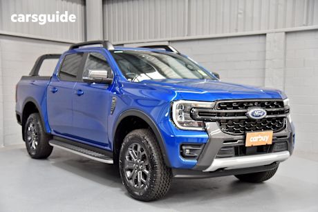 Blue 2024 Ford Ranger Ute Tray WILDTRAK 4X4