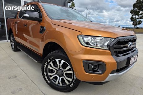 Orange 2019 Ford Ranger Ute Tray WILDTRAK 4X4