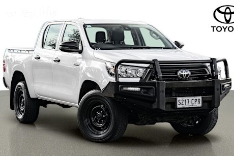 White 2022 Toyota Hilux Ute Tray WORKMATE 4X4