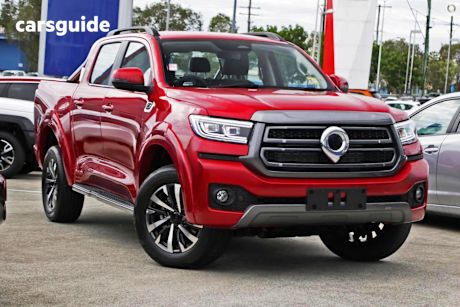 Red 2025 GWM Cannon Ute Tray LUX 4X4