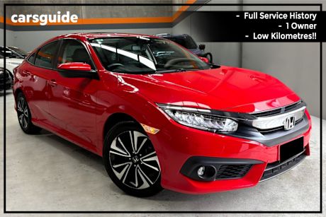 Red 2018 Honda Civic Sedan Vti-Lx