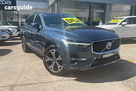 Blue 2021 Volvo XC60 Wagon B5 Momentum Mhev
