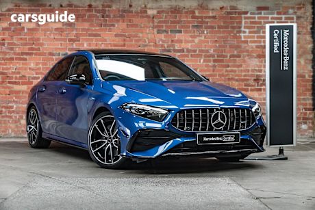Blue 2024 Mercedes-Benz A-CLASS Sedan A35 AMG 4WD