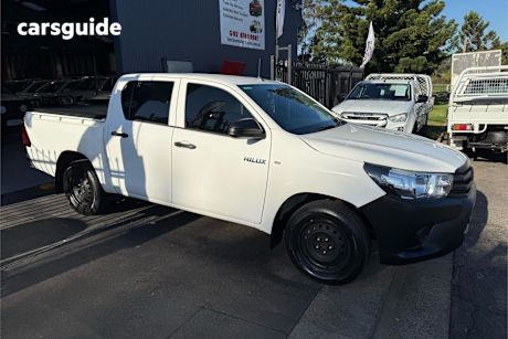 White 2019 Toyota Hilux Double Cab Pick Up Workmate