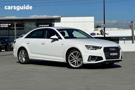 White 2019 Audi A4 Sedan 35 Tfsi S Tronic Sport