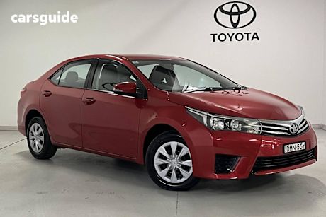 Red 2016 Toyota Corolla Sedan ASCENT F