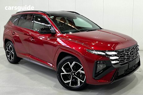 Red 2024 Hyundai Tucson SUV PREMIUM N LINE 4X4