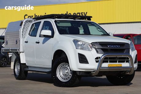 White 2018 Isuzu D-MAX Crew Cab Chassis Sx (4X4)