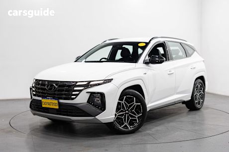 White 2021 Hyundai Tucson Wagon N Line (Fwd)