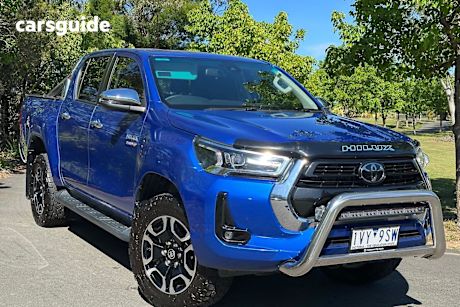 Blue 2022 Toyota Hilux Ute Tray SR5 4X4