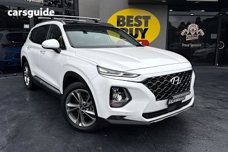 White 2018 Hyundai Santa FE SUV HIGHLANDER 4X4