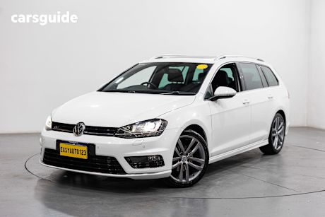 White 2016 Volkswagen Golf Wagon 110 Tsi Highline