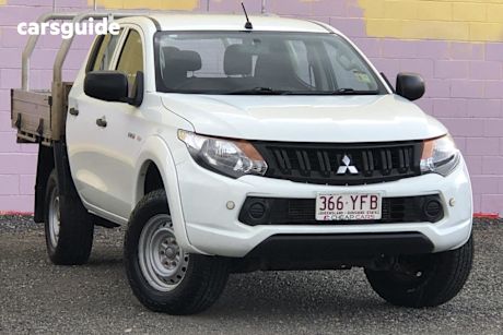 White 2018 Mitsubishi Triton Dual Cab Chassis Glx (4X4)